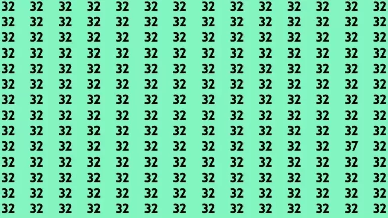 Optical Illusion Brain Test: If you have Eagle Eyes Find the Number 37 among 32 in 15 Secs