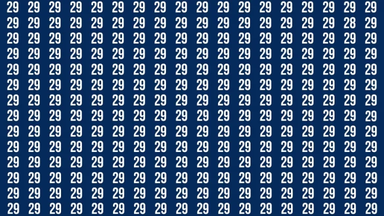 Observation Find it Out: If you have Sharp Eyes Find the number 28 in 20 Secs