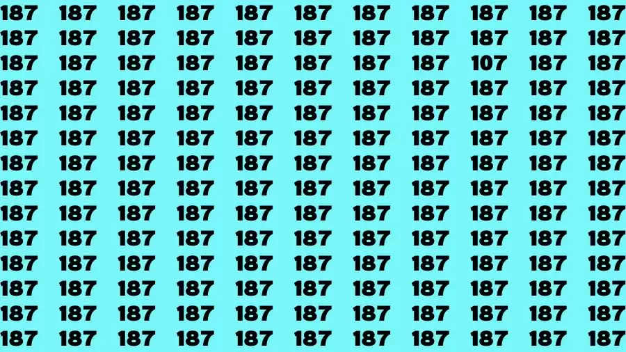 Optical Illusion Brain Challenge: If you have 50/50 Vision Find the number 107 in 12 Secs