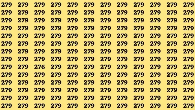 Optical Illusion Brain Test: If you have Eagle Eyes Find the Number 276 in 15 Secs