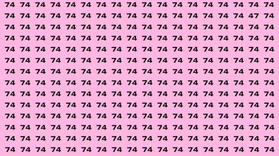Observation Brain Challenge: If you have Hawk Eyes Find the Number 47 among 74 in 15 Secs