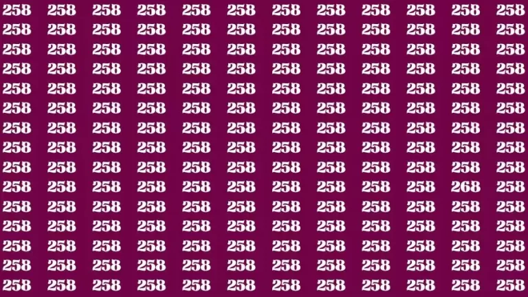 Optical Illusion Eye Test: If you have Hawk Eyes Find the Number 268 in 15 Secs