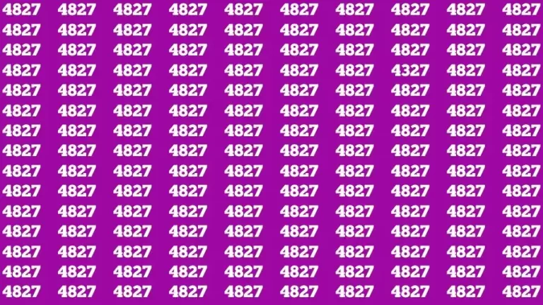 Optical Illusion Brain Challenge: If you have Hawk Eyes Find the Number 4327 in 11 Secs