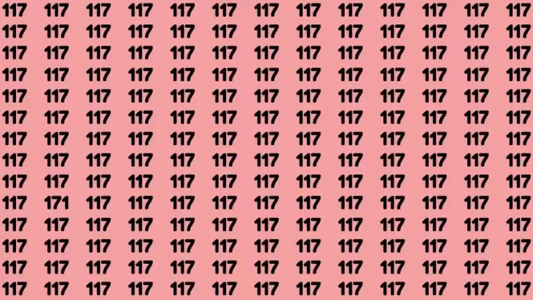 Optical Illusion Brain Test: If you have Sharp Eyes Find the number 171 in 20 Secs