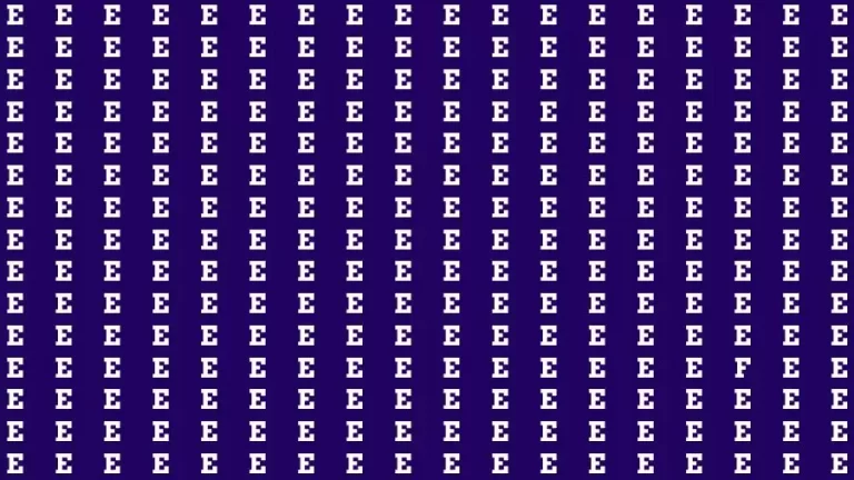 Optical Illusion Brain Challenge: If you have Hawk Eyes Find the Letter F in 15 Secs