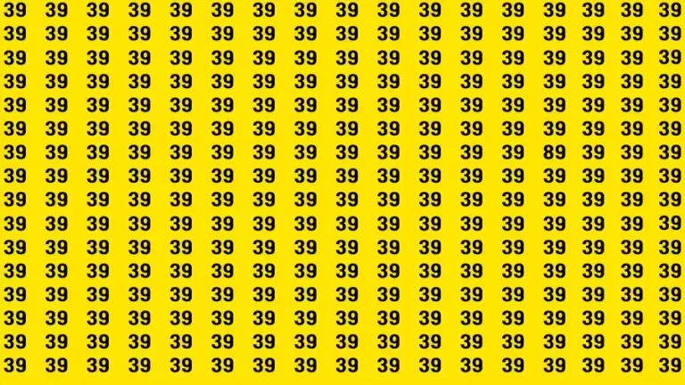 Optical Illusion Brain Test: If you have Sharp Eyes Find the number 89 in 8 Secs