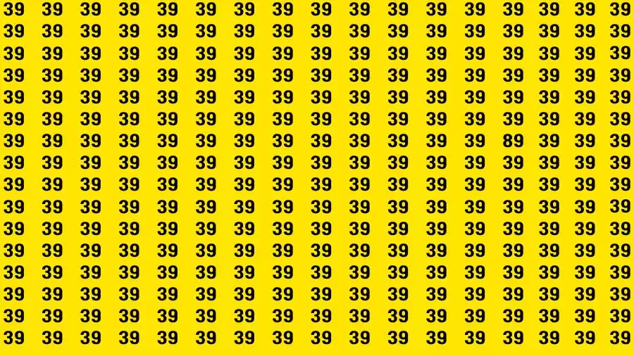 Optical Illusion Brain Test: If you have Sharp Eyes Find the number 89 in 8 Secs