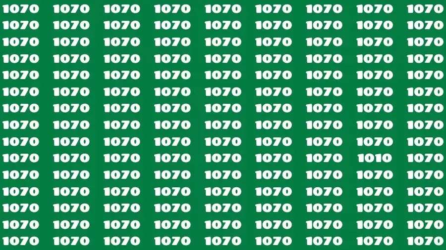 Optical Illusion Brain Test: If you have Sharp Eyes Find the Number 1010 in 10 Secs