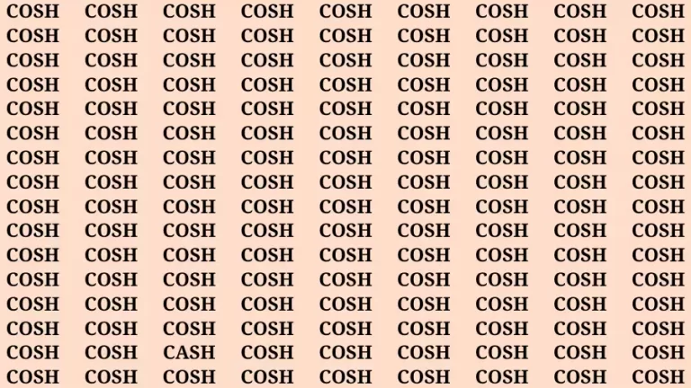 Visual Test: If you have Hawk Eyes Find the Word Cash in 15 Secs