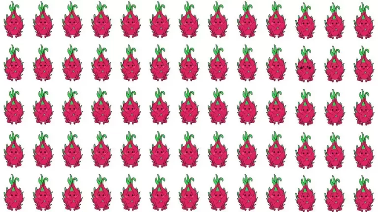 Optical Illusion Brain Challenge: If you have Hawk Eyes Find the Odd Dragon fruit in 10 Secs