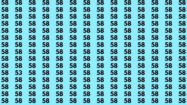 Optical Illusion Brain Challenge: If you have Hawk Eyes Find the Number 53 in 8 Secs