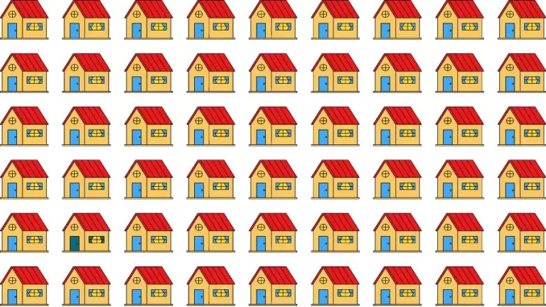 Optical Illusion Brain Test: If you have Sharp Eyes Find the Odd House in 9 Secs