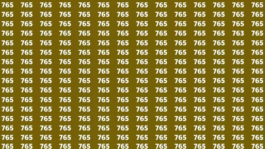 Observation Skill Test: If you have Sharp Eyes Find the Number 763 in 15 Secs