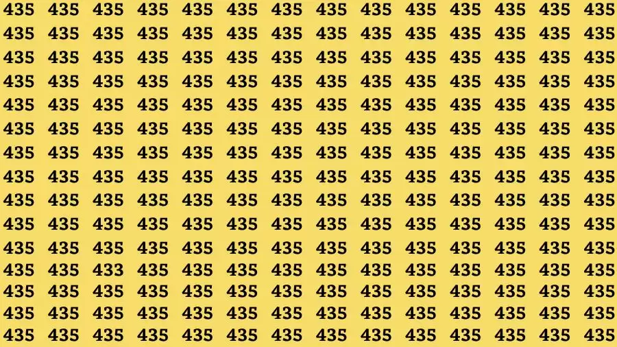 Optical Illusion Brain Test: If you have Sharp Eyes Find the number 433 in 20 Secs