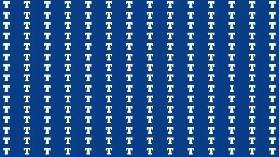 Observation Brain Test: If you have 50/50 Vision Find the Letter I among T in 15 Secs