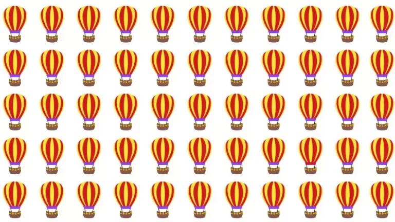 Optical Illusion Brain Test: If you have Eagle Eyes find the Odd hot air balloon in 8 Seconds