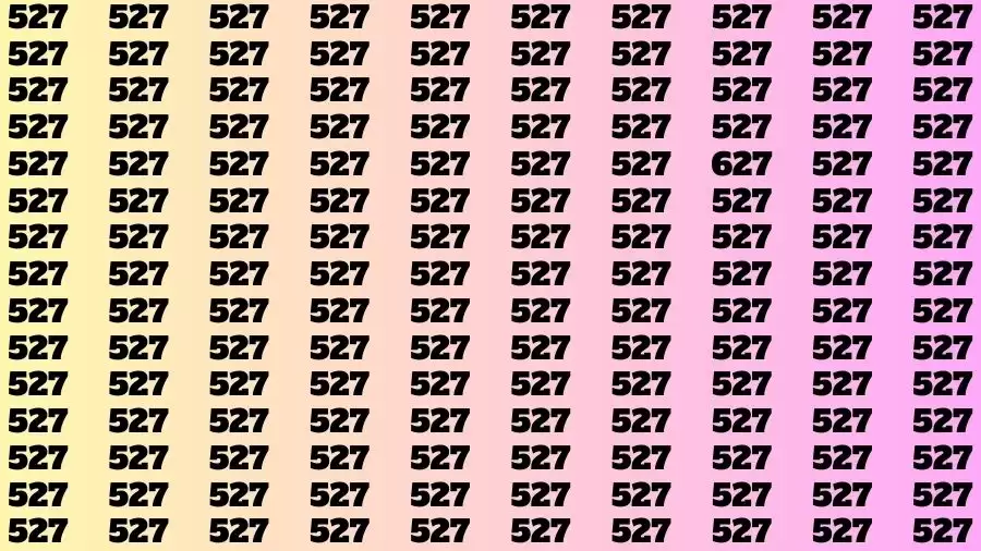 Observation Brain Test: If you have 50/50 Vision Find the Number 627 among 527 in 15 Secs
