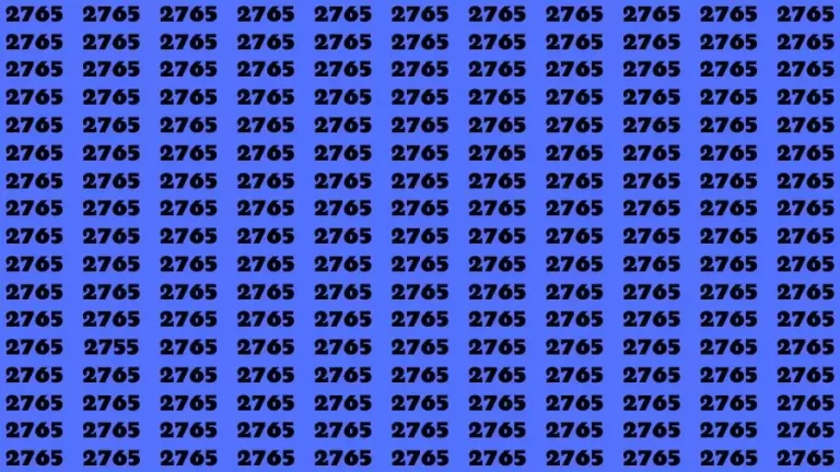 Observation Brain Test: If you have 50/50 Vision Find the Number 2755 among 2765 in 15 Secs