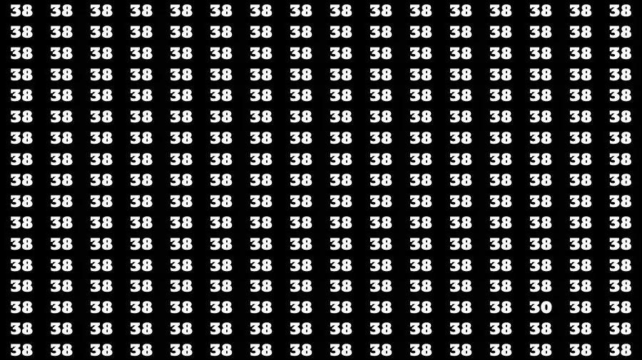 Optical Illusion Brain Test: If you have Sharp Eyes Find the number 30 in 20 Secs