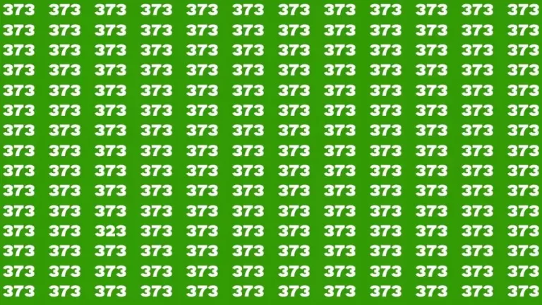 Observation Skill Test: If you have Sharp Eyes Find the Number 323 among 373 in 15 Secs