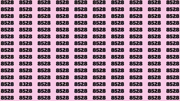 Observation Brain Challenge: If you have Eagle Eyes Find the number 8328 in 12 Secs