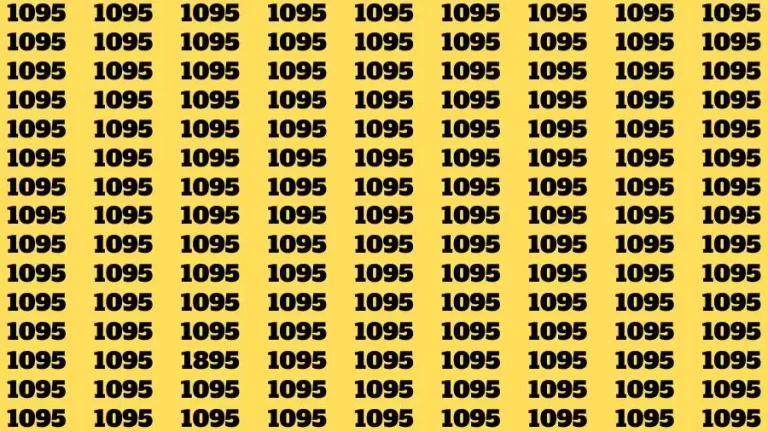 Observation Brain Challenge: If you have Hawk Eyes Find the Number 1895 in 15 Secs