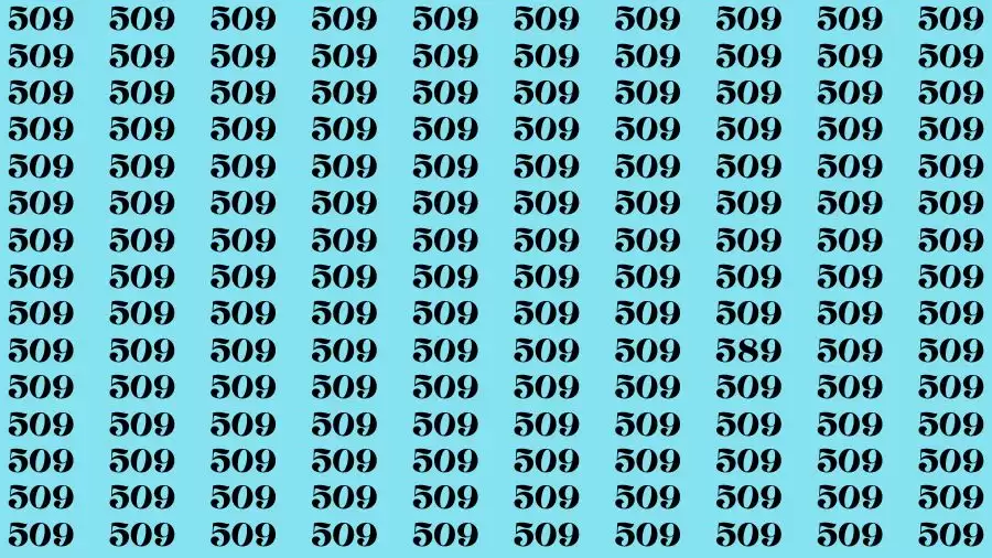 Observation Brain Challenge: If you have Hawk Eyes Find the Number 589 in 15 Secs