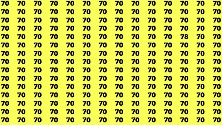 Observation Brain Challenge: If you have Eagle Eyes Find the number 78 in 12 Secs