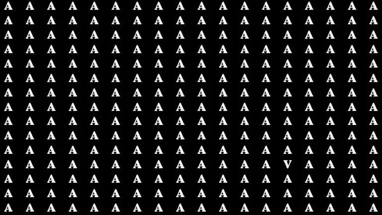 Observation Skill Test: If you have Sharp Eyes Find the Letter V in 15 Secs