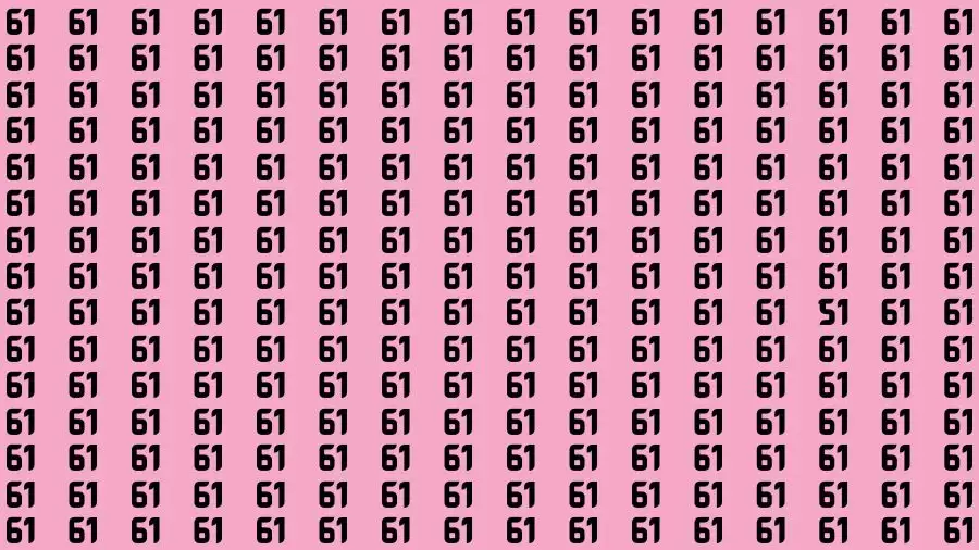 Observation Brain Test: If you have 50/50 Vision Find the Number 51 among 61 in 15 Secs