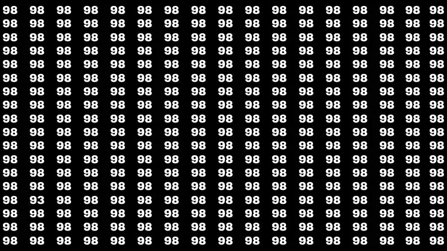 Optical Illusion Brain Test: If you have Sharp Eyes Find the number 93 in 20 Secs