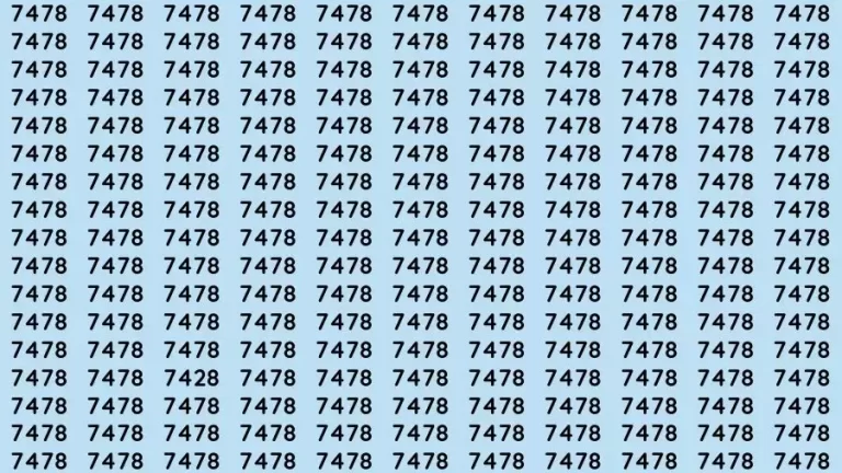 Optical Illusion Brain Test: If you have Eagle Eyes Find the Number 7428 in 15 Secs