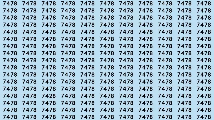 Optical Illusion Brain Test: If you have Eagle Eyes Find the Number 7428 in 15 Secs