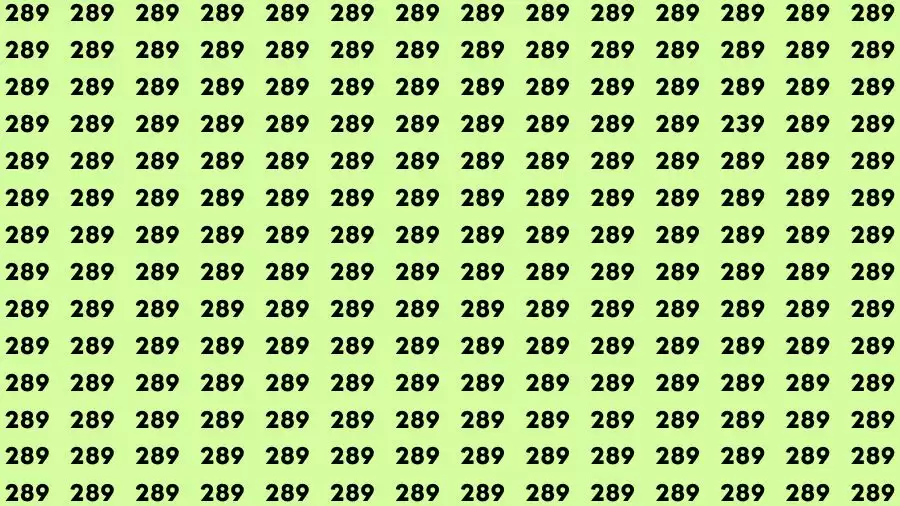 Optical Illusion Brain Challenge: If you have 50/50 Vision Find the number 239 in 12 Secs