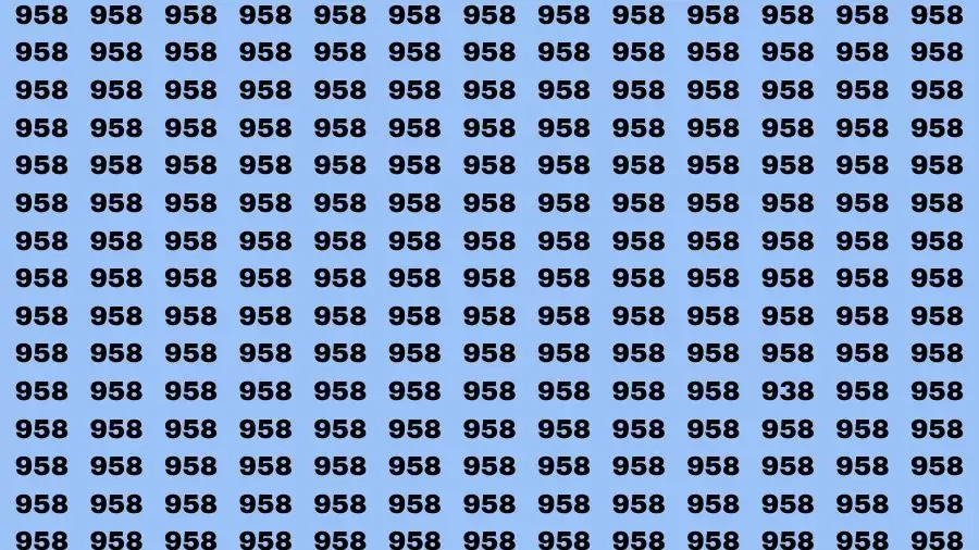 Optical Illusion Brain Challenge: If you have Hawk Eyes Find the Number 938 in 15 Secs