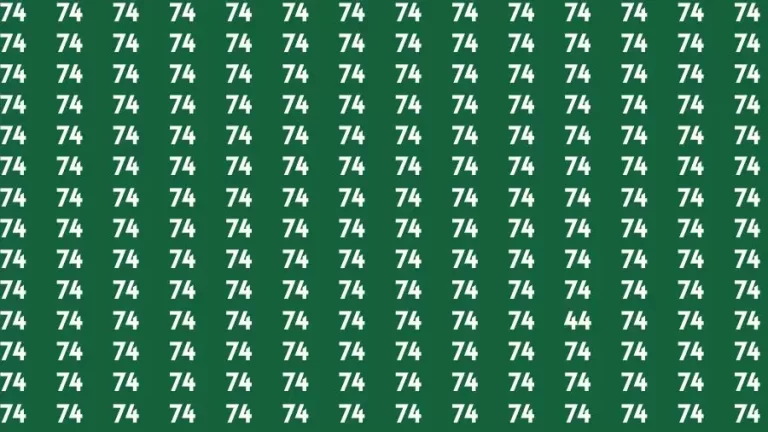 Brain Test: If you have Eagle Eyes Find the Number 44 among 74 in 15 Secs