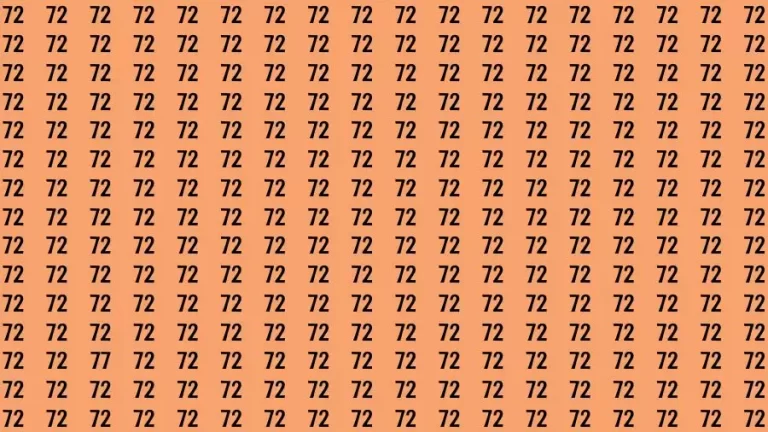 Optical Illusion Brain Test: If you have Sharp Eyes Find the number 77 in 20 Secs