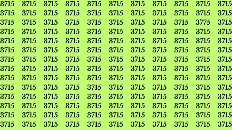 Optical Illusion Brain Test: If you have Sharp Eyes Find the number 3775 in 20 Secs