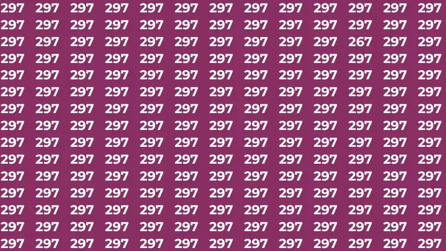 Observation Brain Test: If you have 50/50 Vision Find the Number 267 in 15 Secs