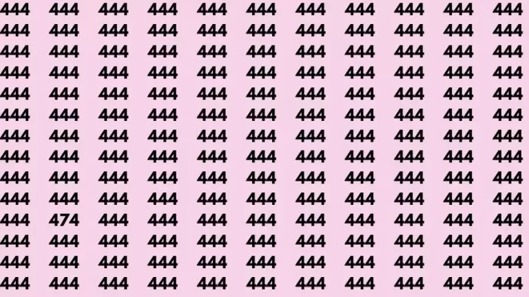 Optical Illusion Brain Test: If you have Sharp Eyes Find the number 474 in 20 Secs