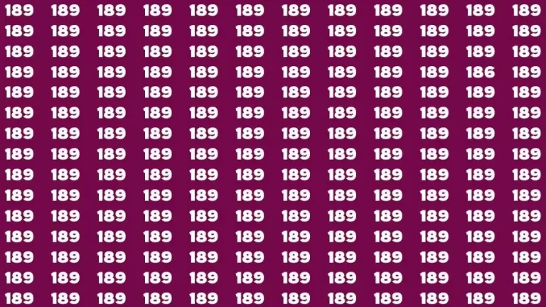 Optical Illusion Brain Challenge: If you have 50/50 Vision Find the number 186 in 12 Secs