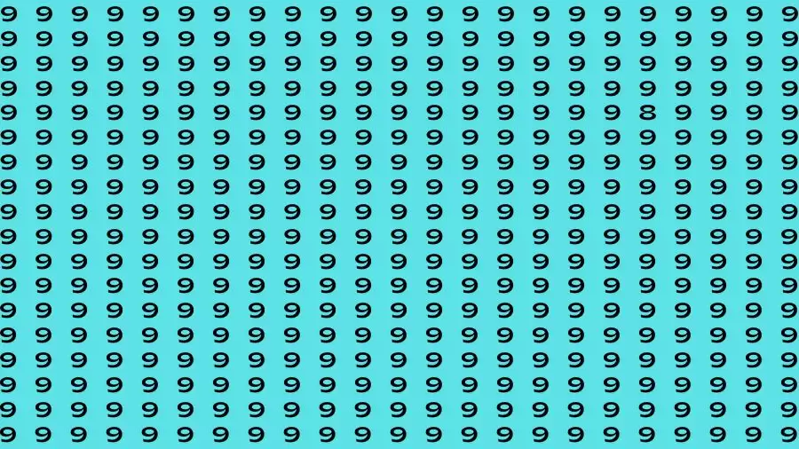 Optical Illusion Brain Challenge: If you have Hawk Eyes Find the Number 8 among 9 in 15 Secs