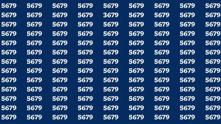 Observation Brain Test: If you have 50/50 Vision Find the Number 3679 among 5679 in 15 Secs