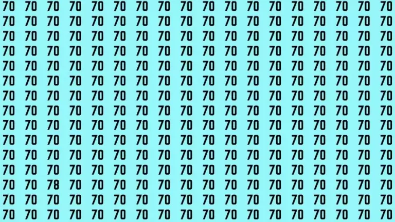 Optical Illusion Brain Test: If you have Sharp Eyes Find the number 78 in 20 Secs