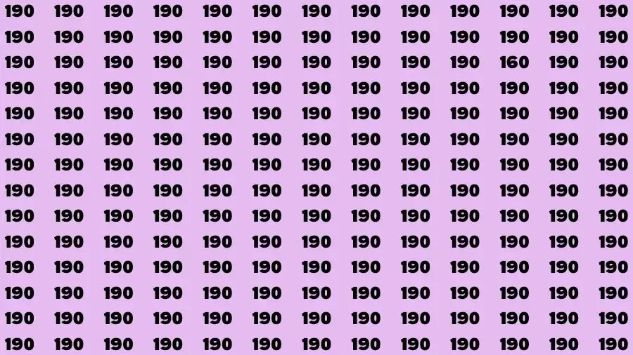 Optical Illusion Brain Challenge: If you have 50/50 Vision Find the number 160 in 12 Secs