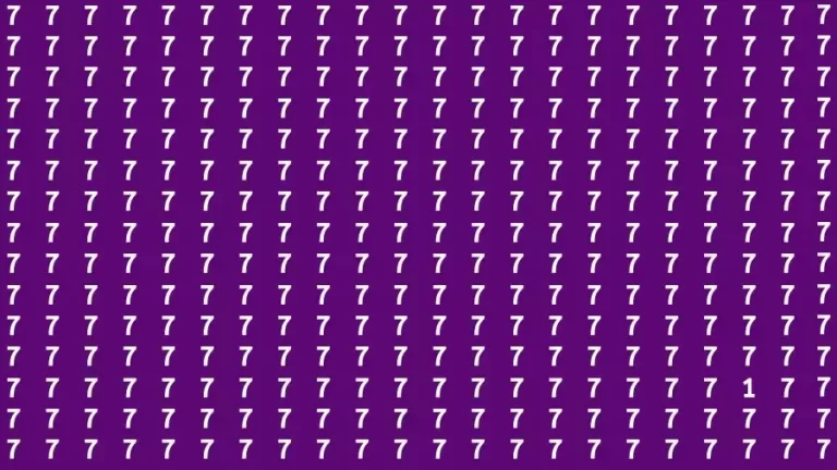 Observation Skill Test: If you have 50/50 Vision Find the Number 1 among 7 in 15 Secs