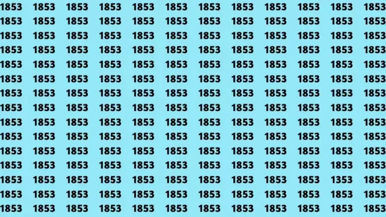 Optical Illusion Brain Challenge: If you have 50/50 Vision Find the number 1353 in 12 Secs