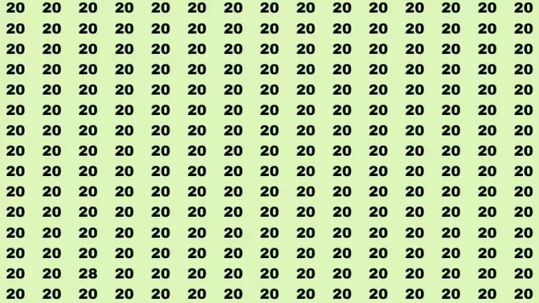 Optical Illusion Brain Challenge: If you have Hawk Eyes Find the Number 28 in 15 Secs