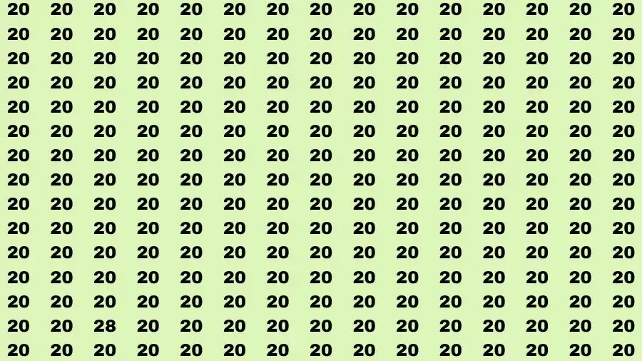 Optical Illusion Brain Challenge: If you have Hawk Eyes Find the Number 28 in 15 Secs