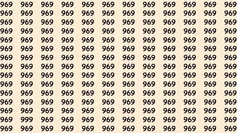 Optical Illusion Brain Test: If you have Eagle Eyes Find the Number 999 in 15 Secs